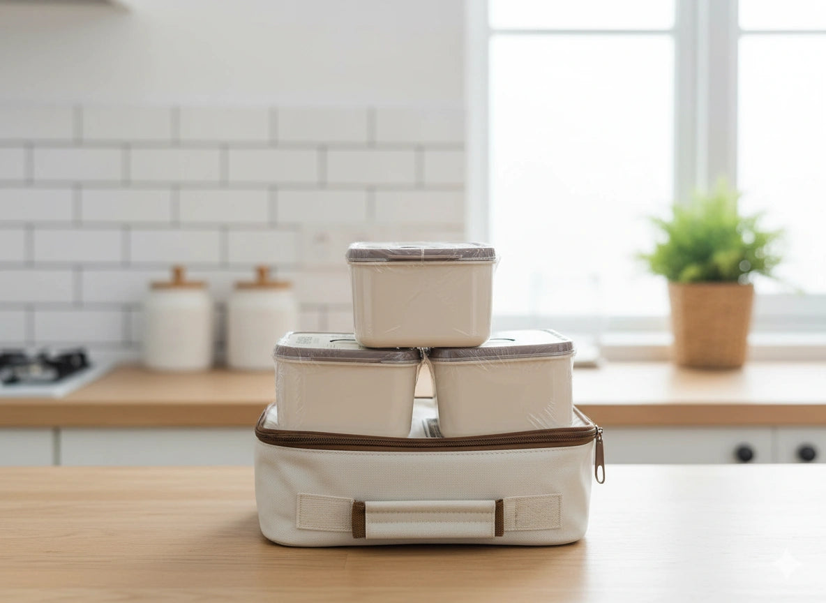 Vacuum Insulated 3-Layer Stainless Steel Lunch Box