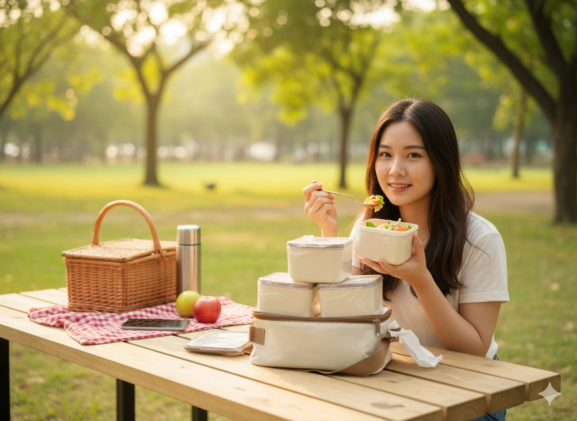 Vacuum Insulated 3-Layer Stainless Steel Lunch Box