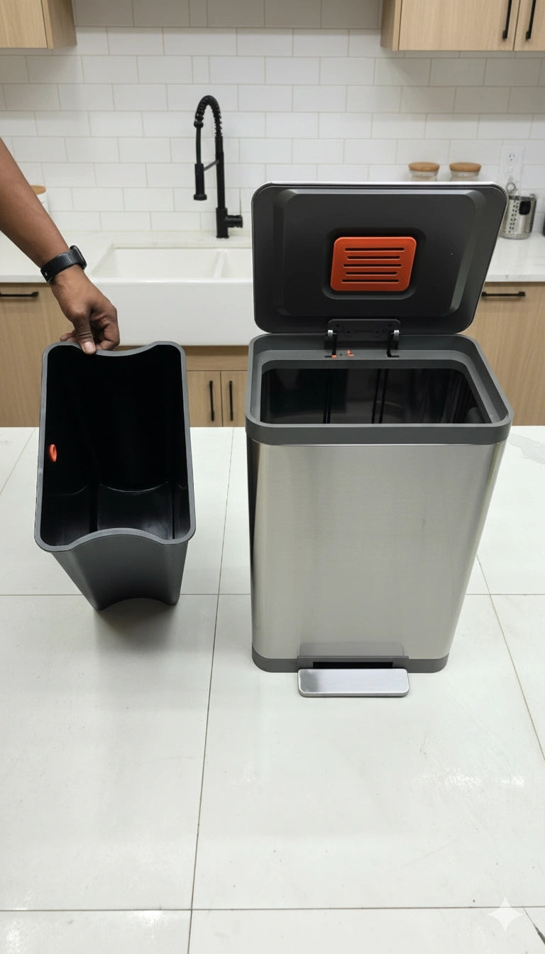 High-quality Stainless Steel Hydraulic Dustbin