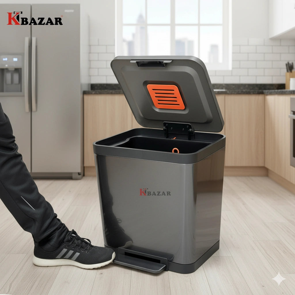 High-quality Stainless Steel Hydraulic Dustbin