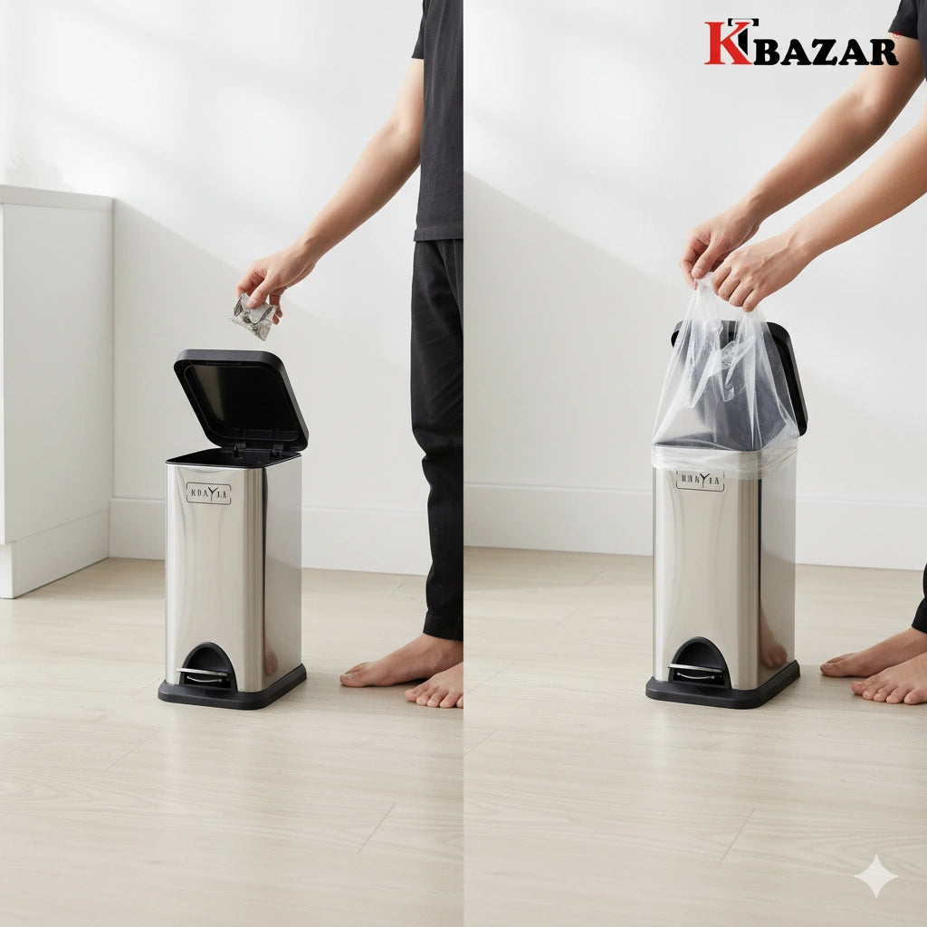 High-quality Stainless Steel Step Bin 8 Litre