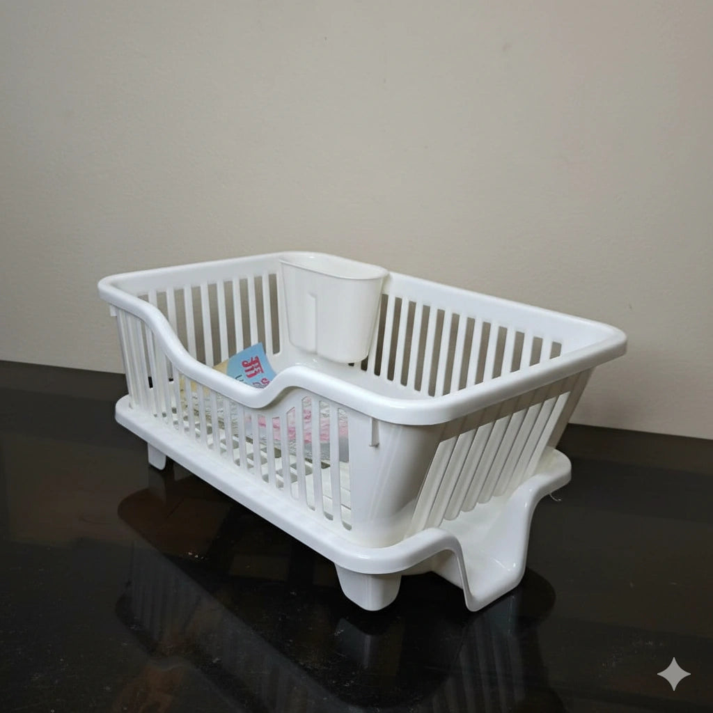 3 in 1 Sink Set Dish Rack Drainer with Tray