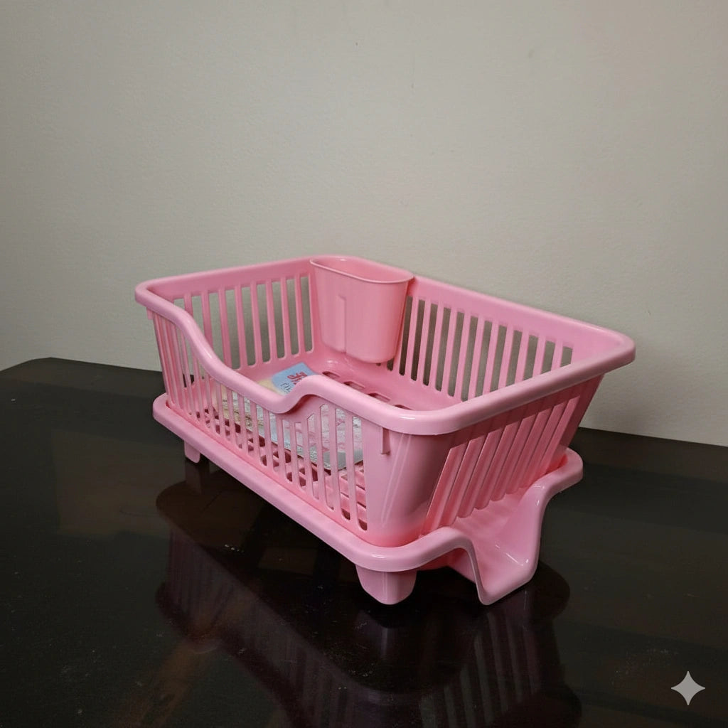 3 in 1 Sink Set Dish Rack Drainer with Tray