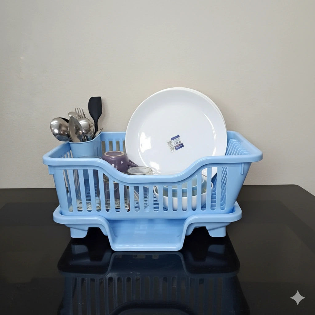 3 in 1 Sink Set Dish Rack Drainer with Tray