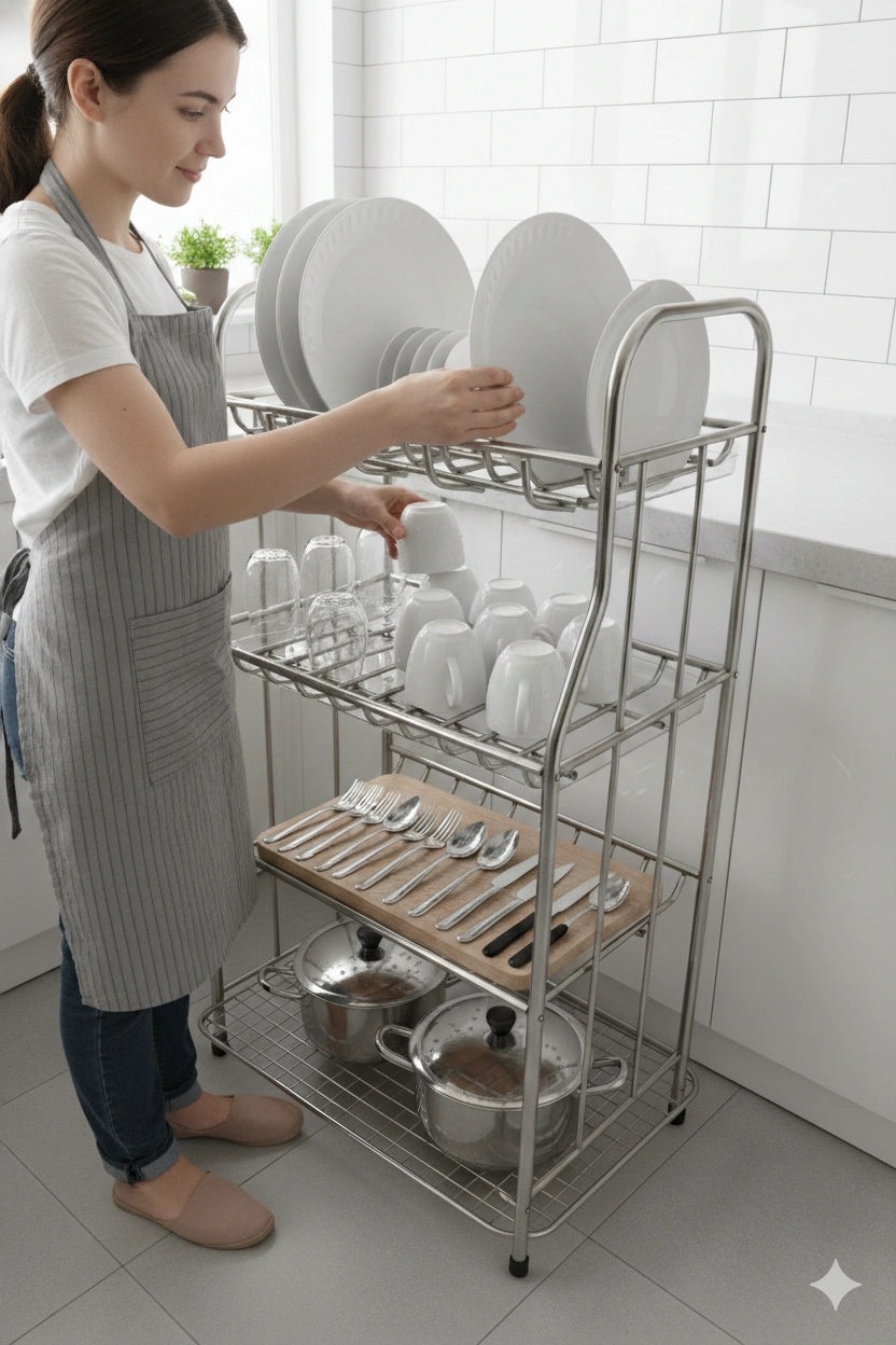 Premium Stainless Steel Kitchen Dish Rack