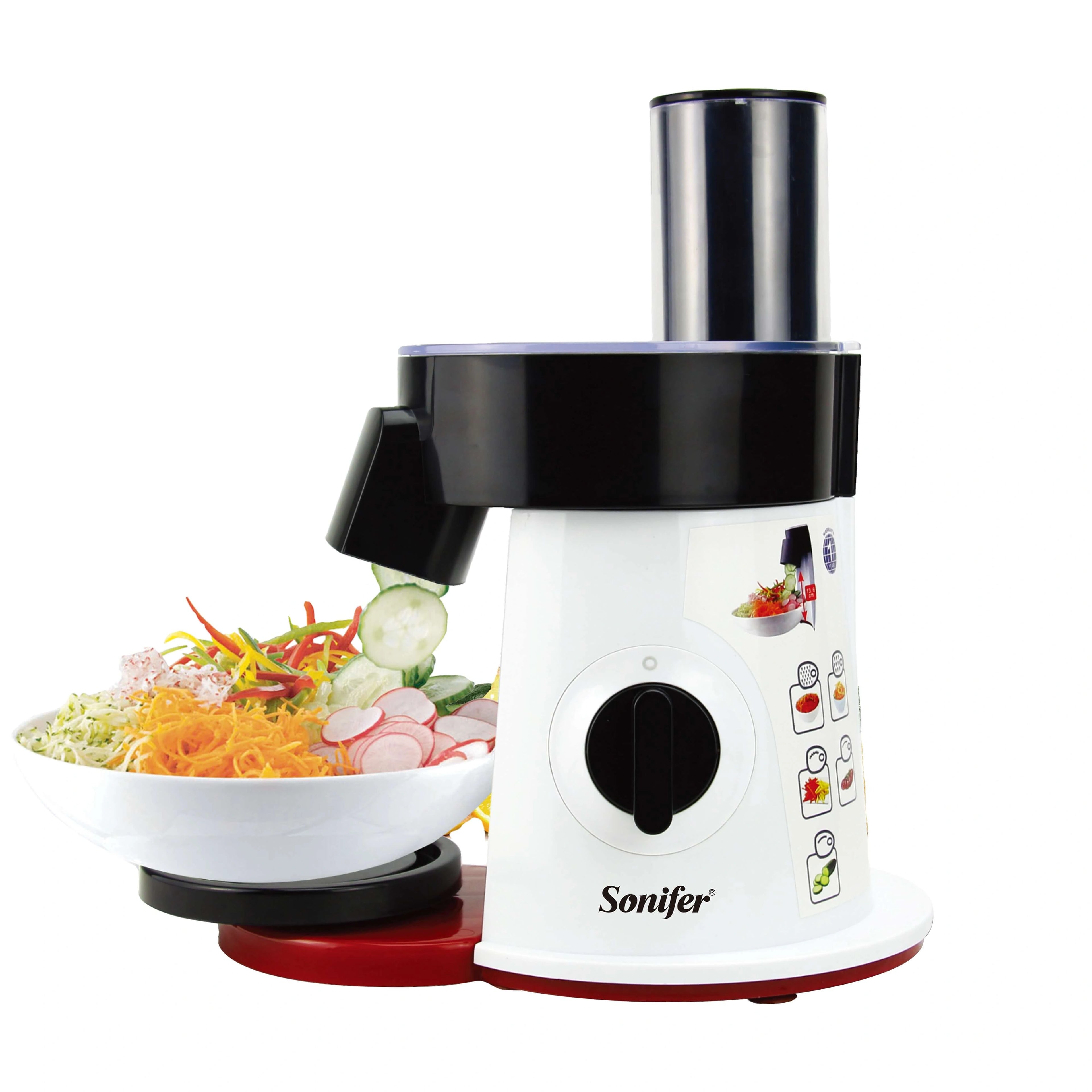 Sonifer SF-5505 Food Processor Vegetable Salad Cutter – Multifunction Electric Slicer & Grater Machine