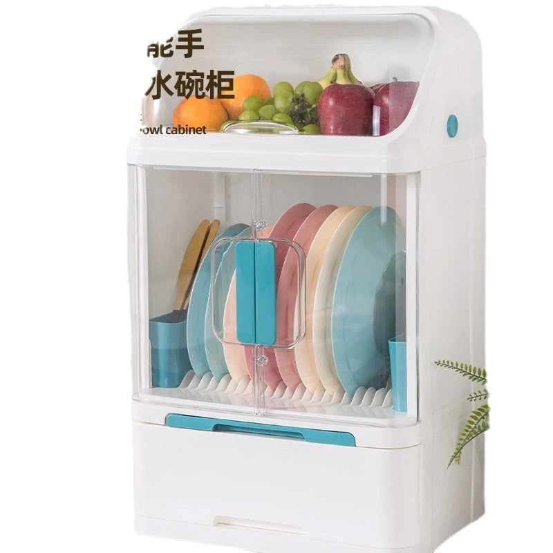 Two Layers Dish Storage Rack | Modern Kitchen Organizer