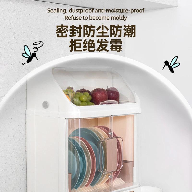 Two Layers Dish Storage Rack | Modern Kitchen Organizer