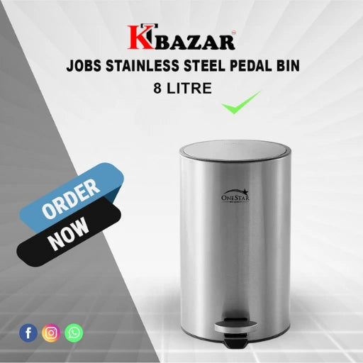 Stainless Steel Pedal Bin Round