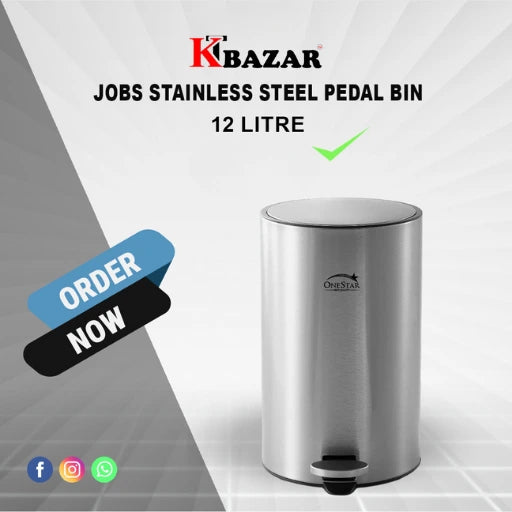 Stainless Steel Pedal Bin Round