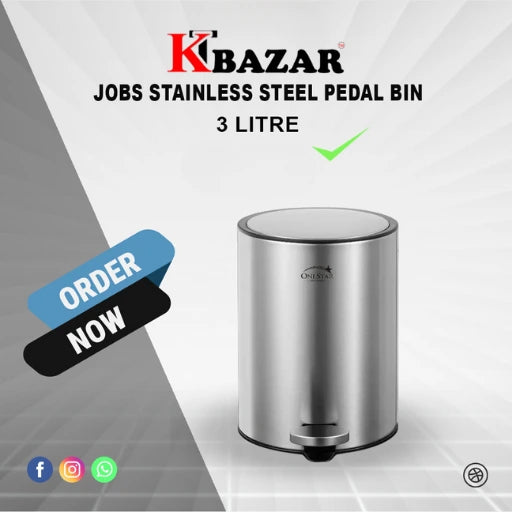 Stainless Steel Pedal Bin Round