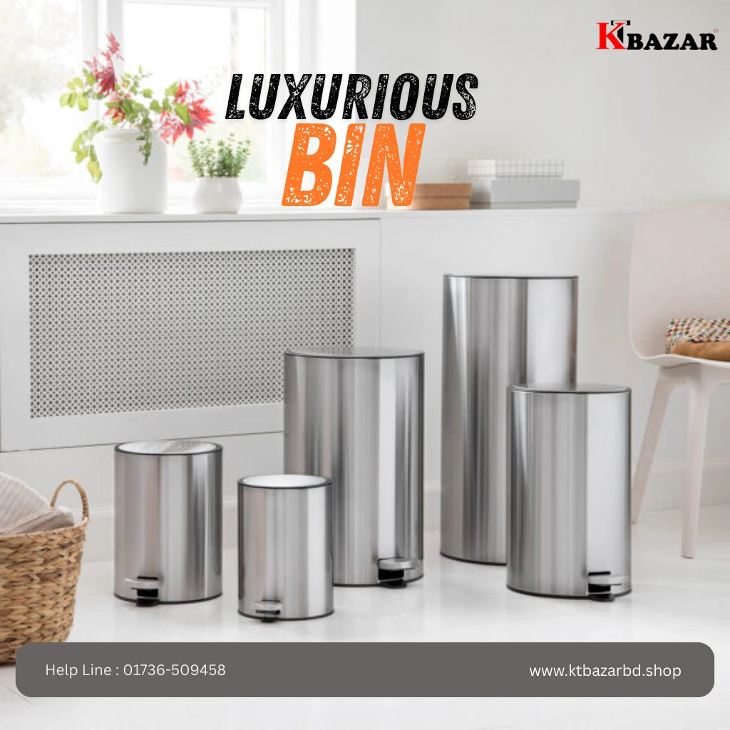 Stainless Steel Pedal Bin Round