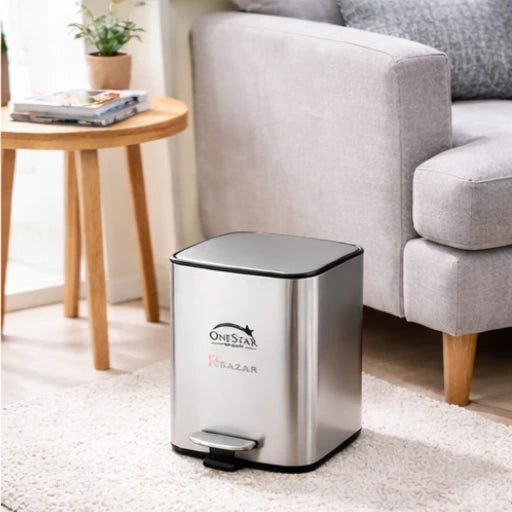 Guard Square Stainless Steel Pedal Bin 3, 5 Litre