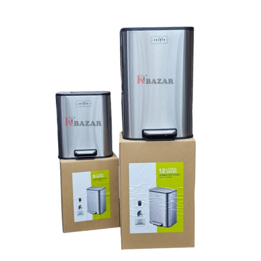 Two metallic hand dryer units with cardboard boxes on a white background, featuring the brand 'Kbazar'.