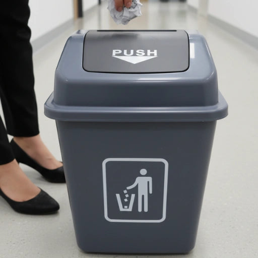 Push Lid Dustbin – Plastic Garbage Bin for Kitchen, Bathroom & Office | 2 Sizes Available