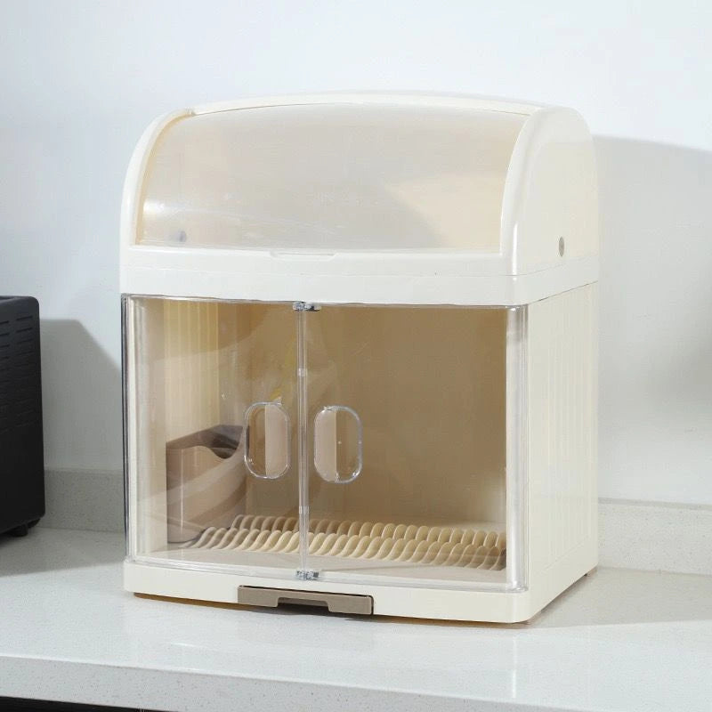 Multi-functional kitchen dustproof storage rack