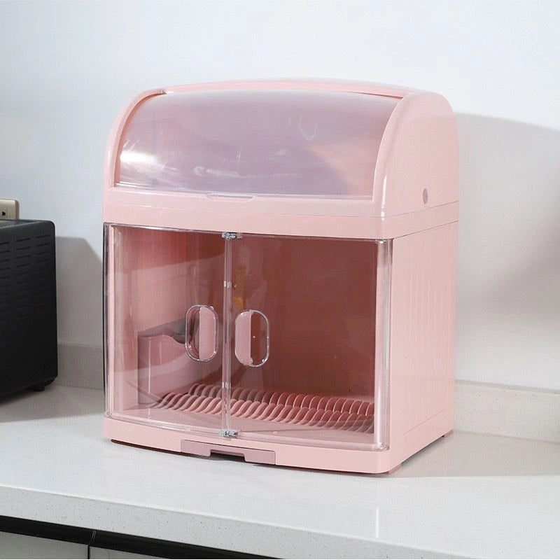 Multi-functional kitchen dustproof storage rack