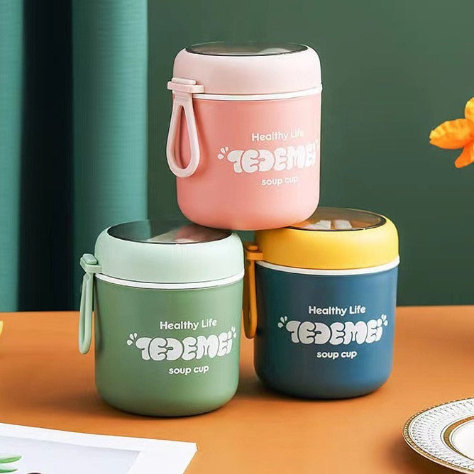 Mini Stainless Steel Thermal Soup Cup Lunch Box Insulated Leakproof (530 ML)