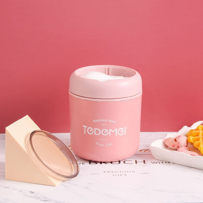 Mini Stainless Steel Thermal Soup Cup Lunch Box Insulated Leakproof (530 ML)