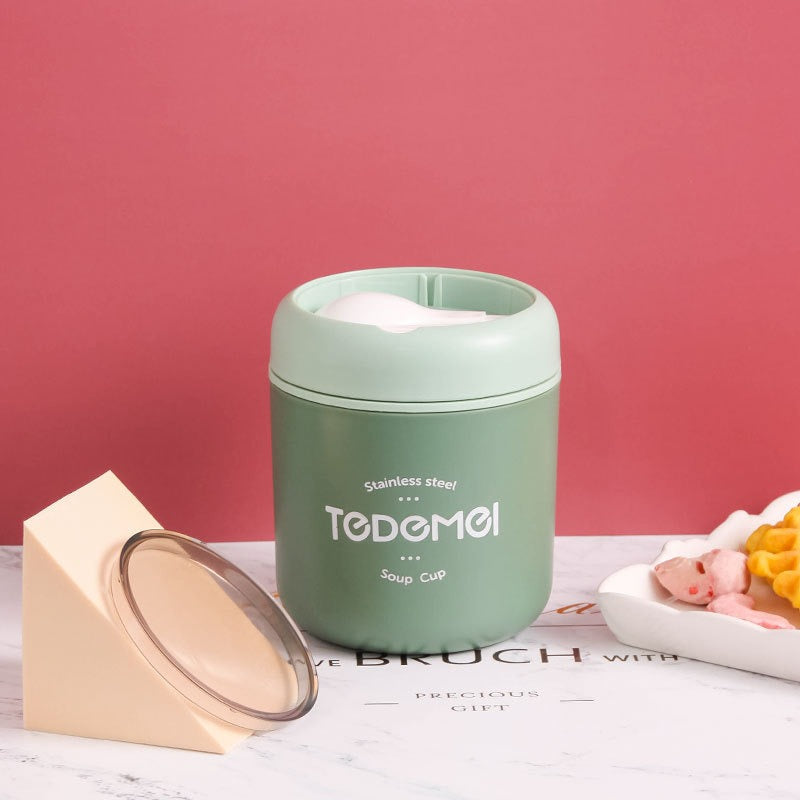 Mini Stainless Steel Thermal Soup Cup Lunch Box Insulated Leakproof (530 ML)