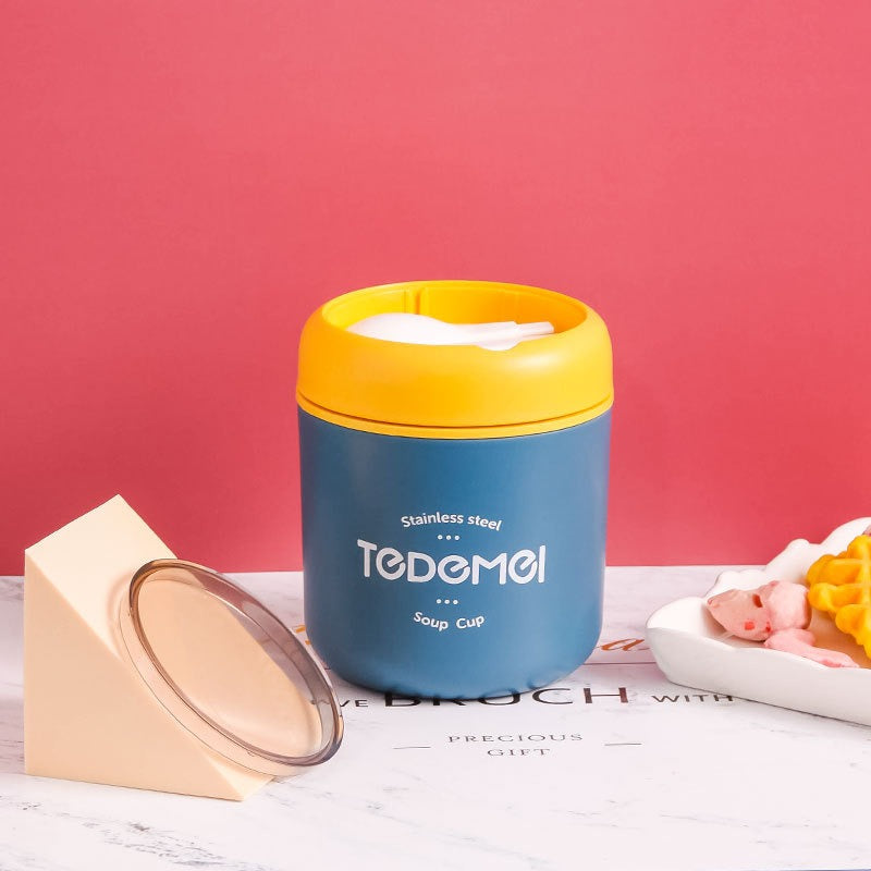 Mini Stainless Steel Thermal Soup Cup Lunch Box Insulated Leakproof (530 ML)