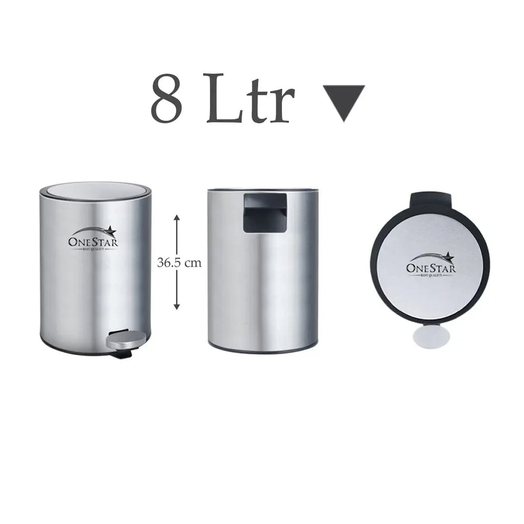 Stainless Steel Pedal Bin Round