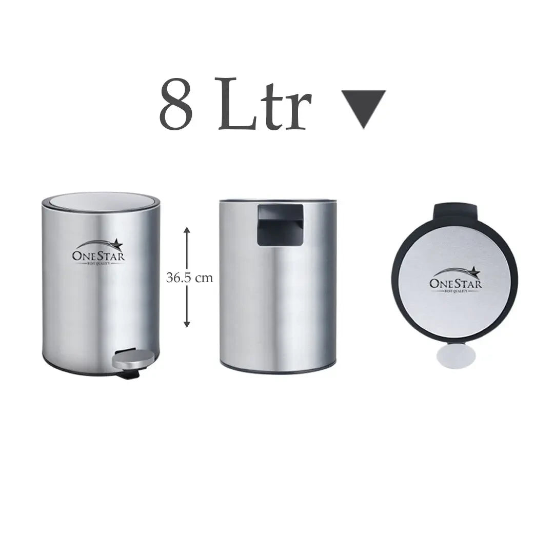 Stainless Steel Pedal Bin Round
