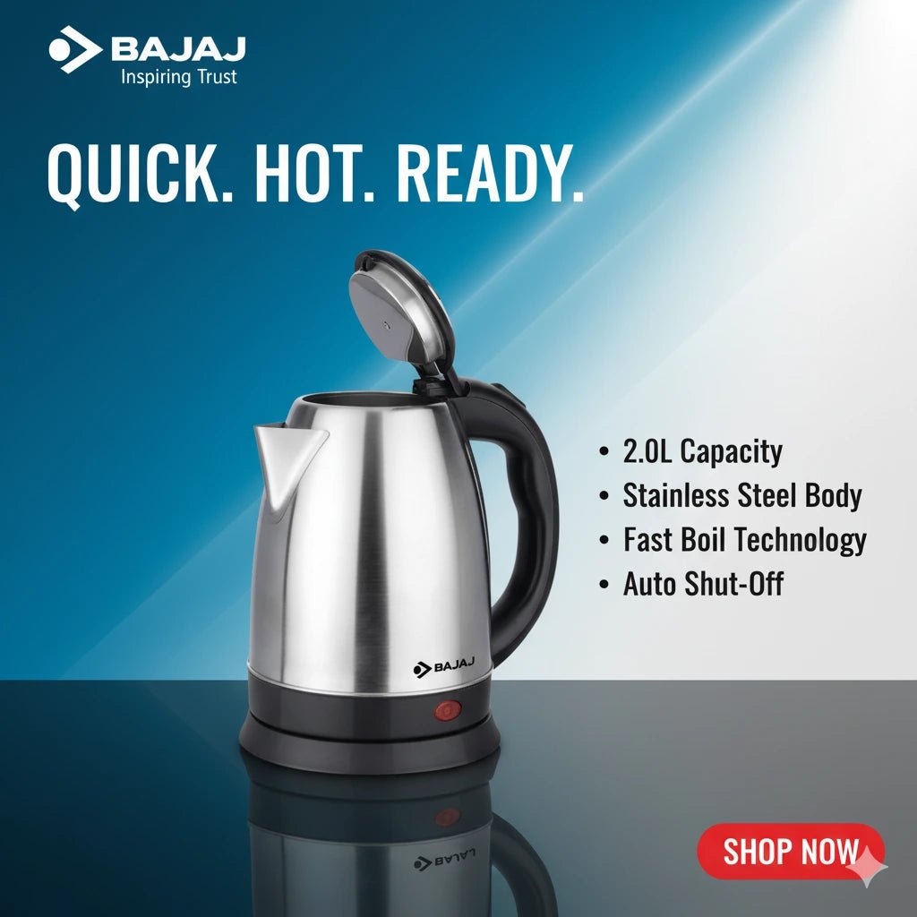 Bajaj BJ - 002B Electric Kettle 2L - KT Bazar BD Shop