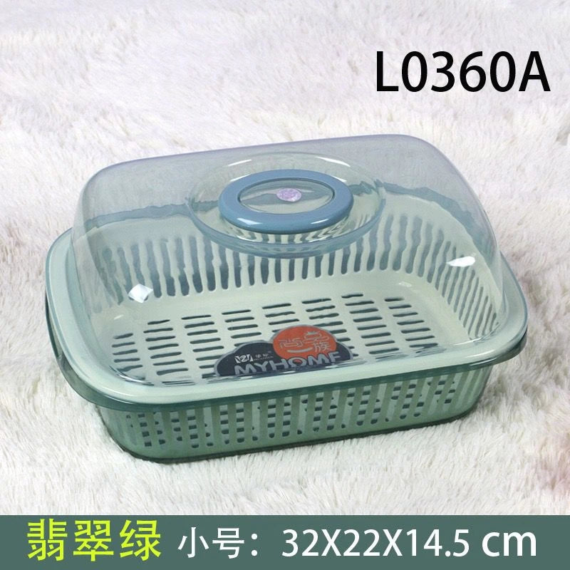 Multi-purpose double-layer fruit and dish drain basket