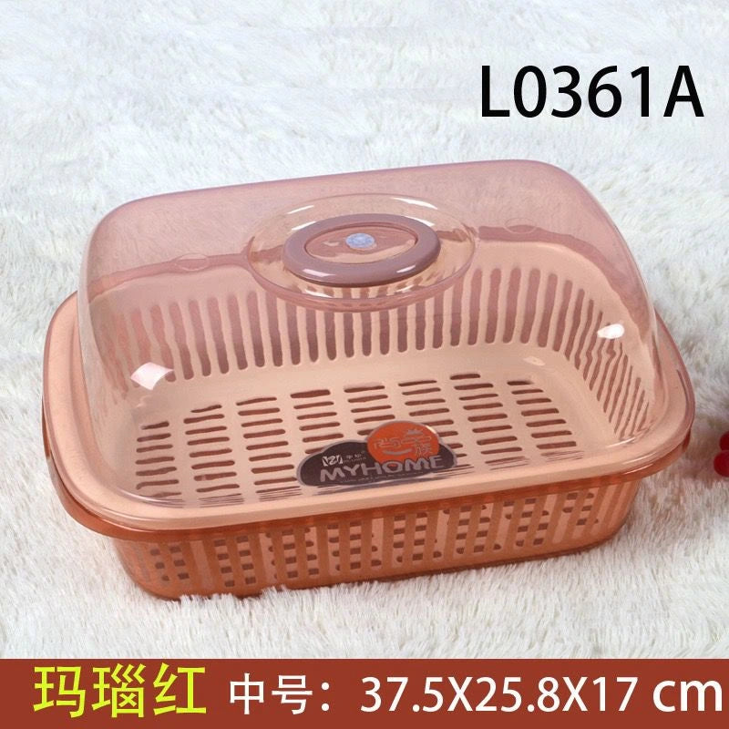 Multi-purpose double-layer fruit and dish drain basket