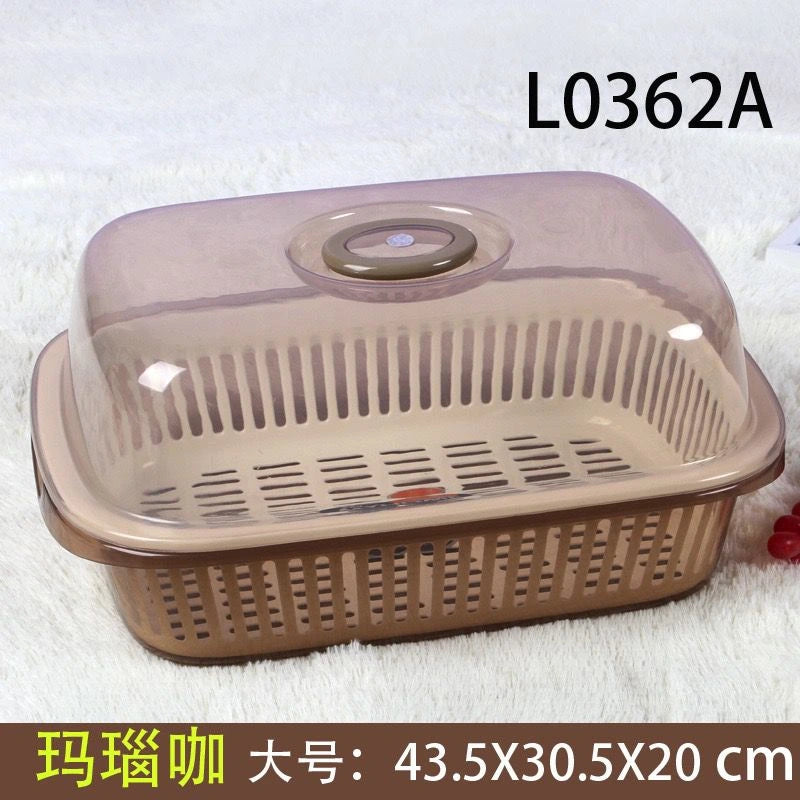 Multi-purpose double-layer fruit and dish drain basket