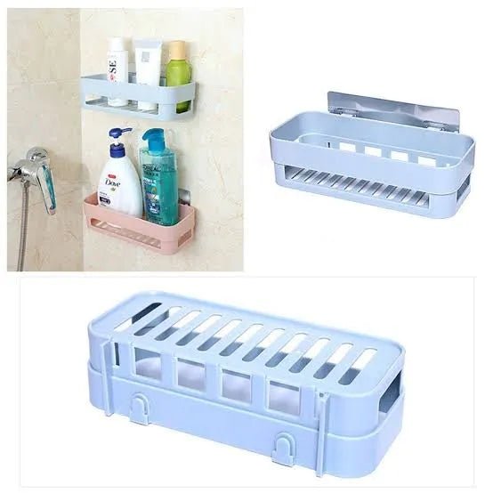 Bathroom Corner Shelf Organizer – Adhesive Shower Rack for Shampoo & Gel - KT Bazar BD Shop