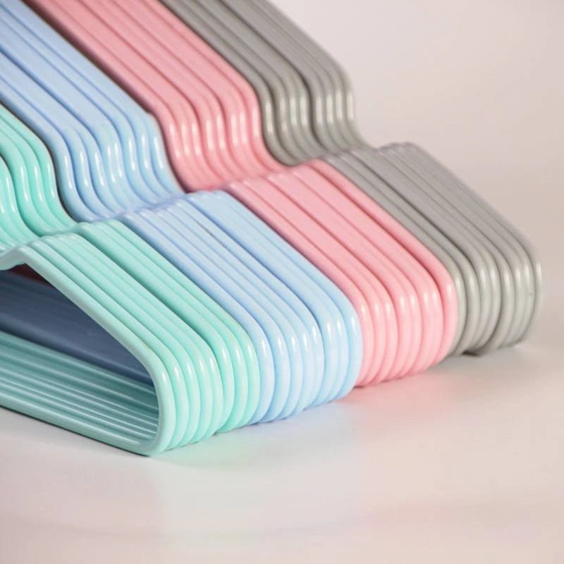 Colorful Rubber Stainless Steel Hangers 8pcs 10pcs - KT Bazar BD Shop
