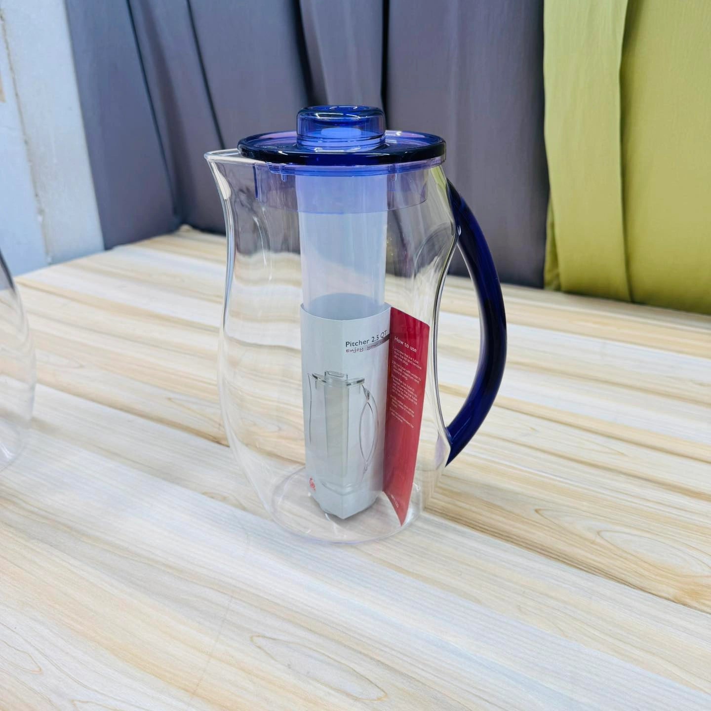2 Liter Acrylic Fiber Water Jug with Ice Tube – Premium Clear Juice & Water Pitcher