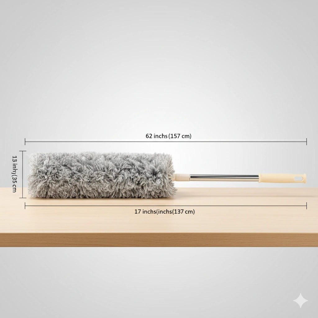 Flexible Extendable Microfiber Duster for Ceiling Fans & High Spaces – Bendable, Washable, Long Reach Cleaning Tool - KT Bazar BD Shop
