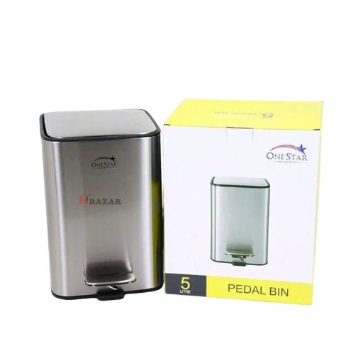 Guard Square Stainless Steel Pedal Bin 3, 5 Litre - KT Bazar BD Shop