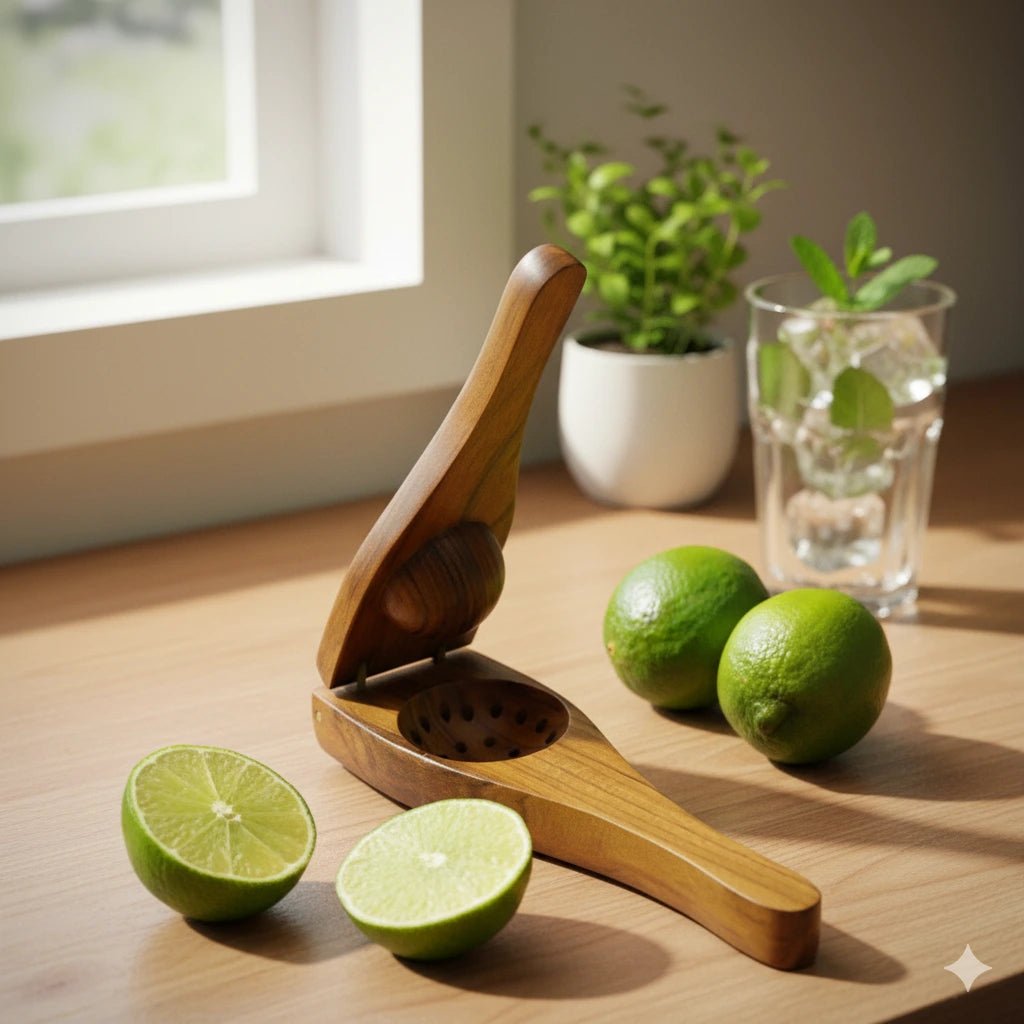 High Quality Hand Lemon Juicer, Lemon Squizer - Wooden - KT Bazar BD Shop