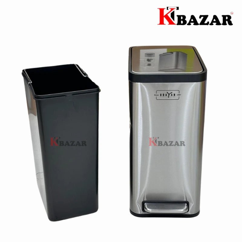 High - quality Stainless Steel Hydraulic Dustbin 15 Litre Soft Close - KT Bazar BD Shop
