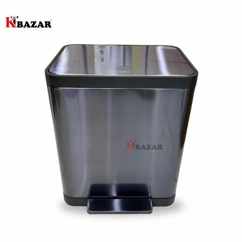High - quality Stainless Steel Hydraulic Dustbin 25 Litre for Kitchen - KT Bazar BD Shop