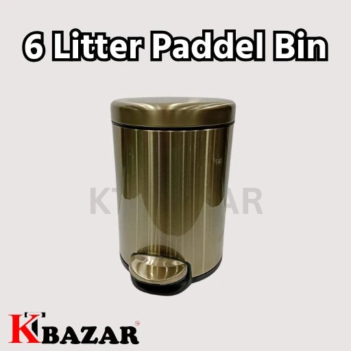 High - quality Stainless Steel Hydraulic Dustbin 6,8 Litre - KT Bazar BD Shop