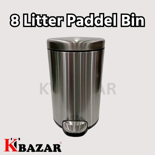 High - quality Stainless Steel Hydraulic Dustbin 6,8 Litre - KT Bazar BD Shop
