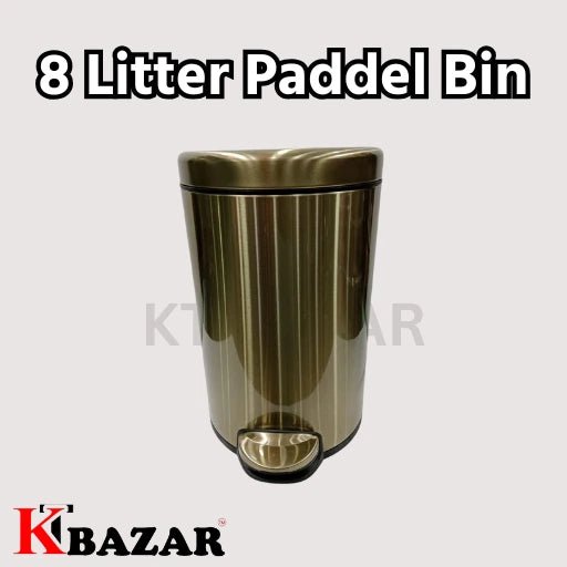 High - quality Stainless Steel Hydraulic Dustbin 6,8 Litre - KT Bazar BD Shop