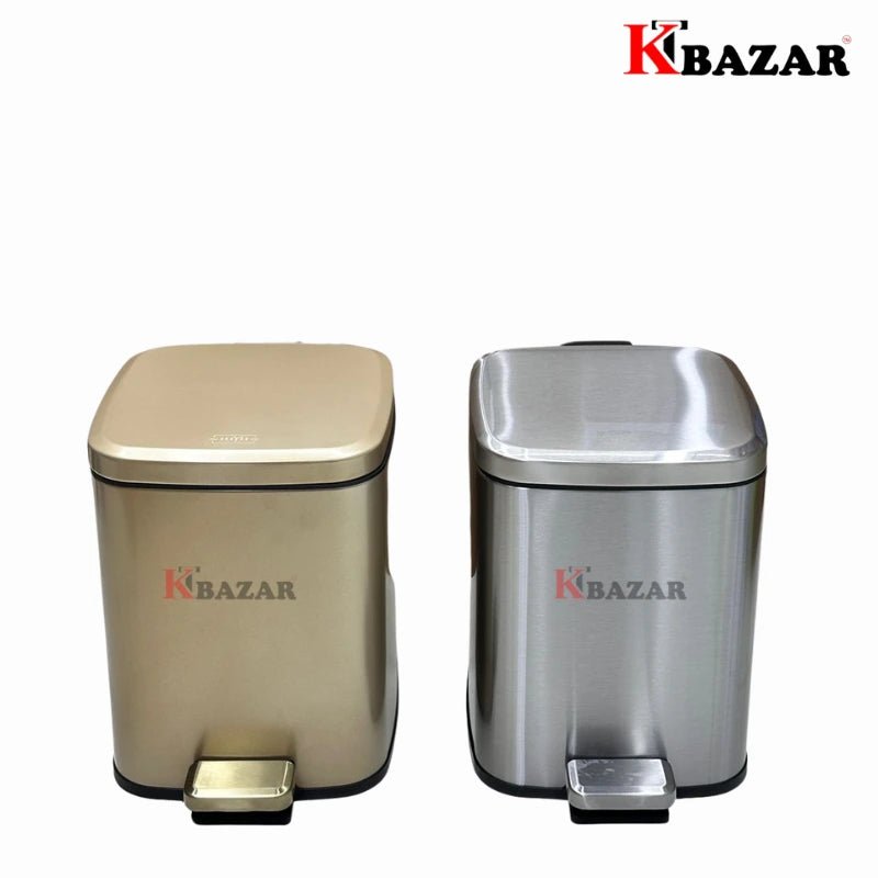 High - quality Stainless Steel Hydraulic Dustbin 9 Litre - KT Bazar BD Shop