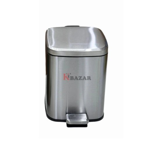 High - quality Stainless Steel Hydraulic Dustbin 9 Litre - KT Bazar BD Shop