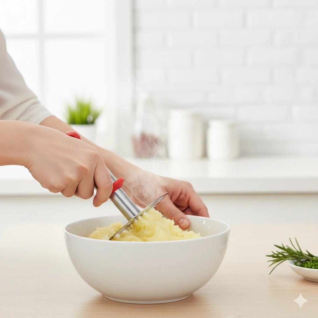 High - Quality Stainless Steel Potato Masher – Durable Kitchen Press Tool - KT Bazar BD Shop