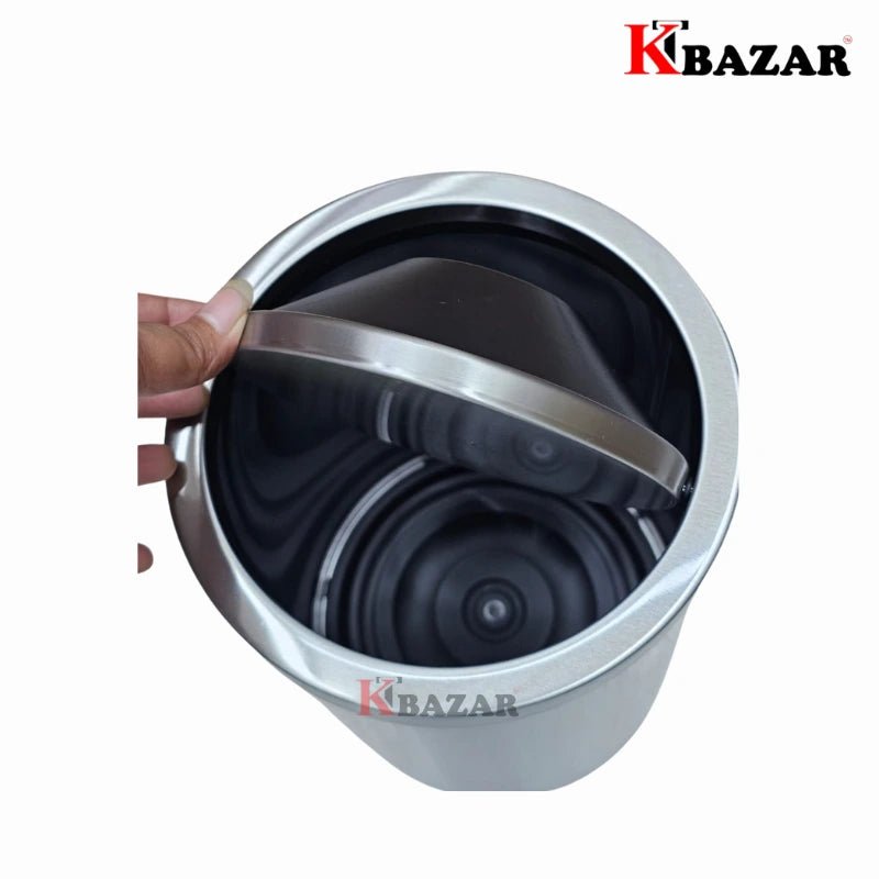 High - quality Stainless Steel Swing Bin 9 Litre - KT Bazar BD Shop