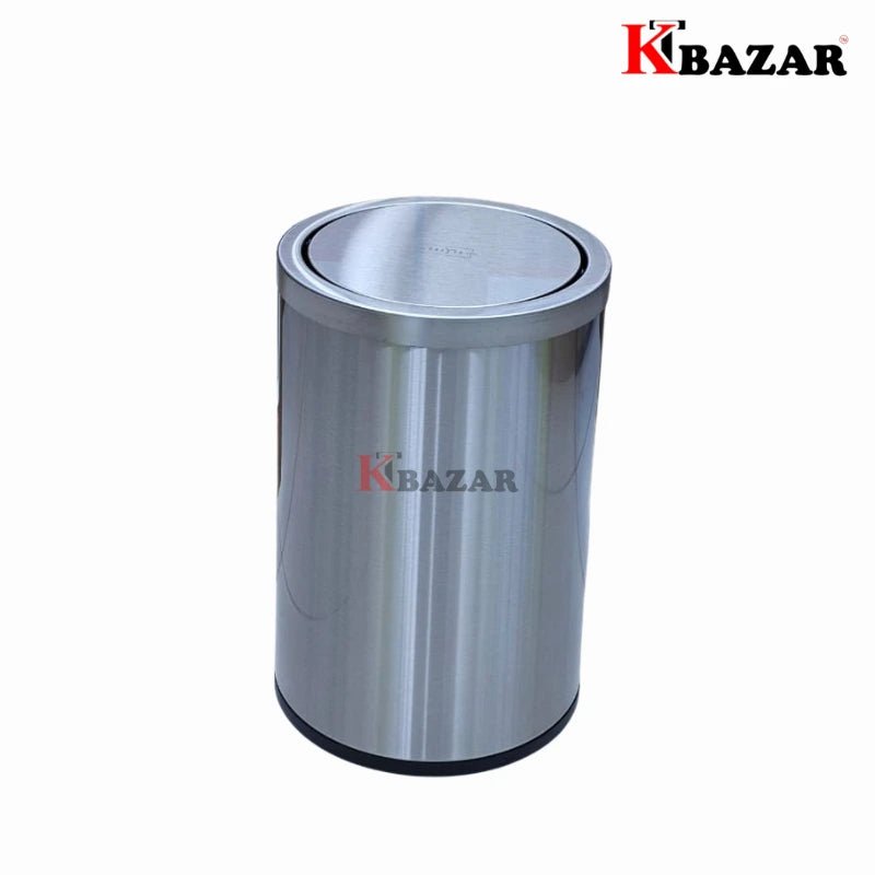 High - quality Stainless Steel Swing Bin 9 Litre - KT Bazar BD Shop