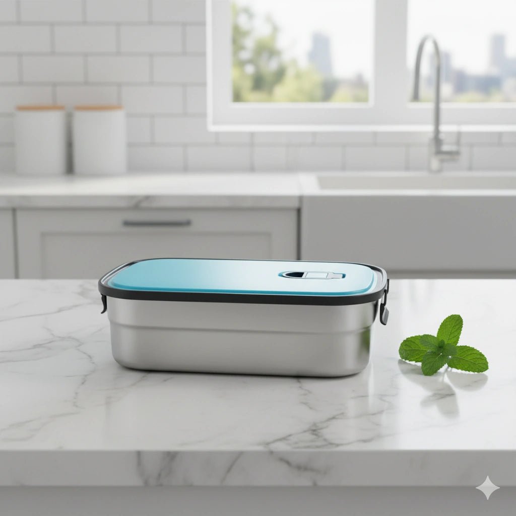 Homio Rectangular Stainless Steel Lunch Box - KT Bazar BD Shop