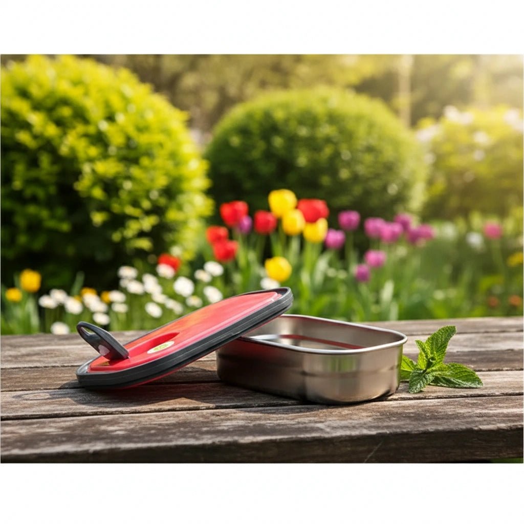 Homio Rectangular Stainless Steel Lunch Box - KT Bazar BD Shop