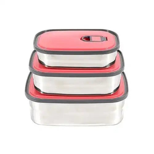 Homio Rectangular Stainless Steel Lunch Box - KT Bazar BD Shop